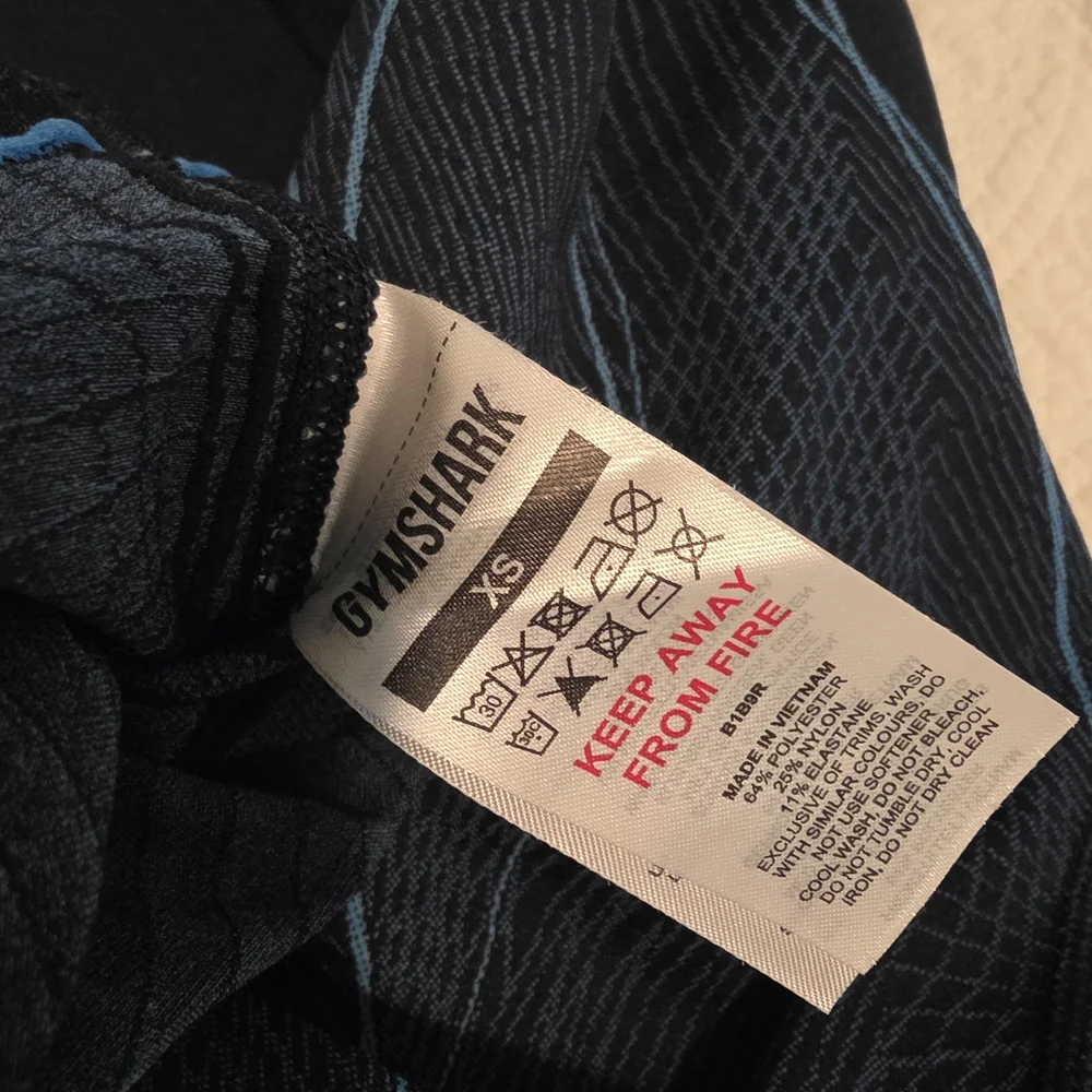 Gymshark X Analis Cruz Leggings with Light Blue Wave Accents - Picture 5 of 6